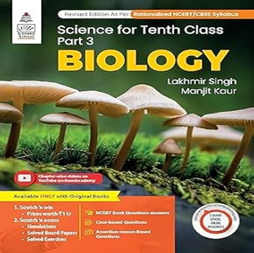Lakhmir Singh, Class 10th Part-3 Blology 2025-26 Edition Containing Answers to NCERT Book Questions